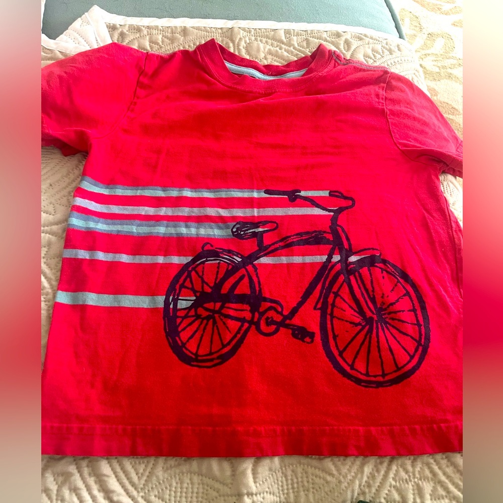 Hanna Anderson Kids T-Shirt with Bicycle PrintSuze 100 (4 T) EUC